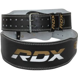 Fitness opasek 6“ Leather Black/Gold S - RDX Sports