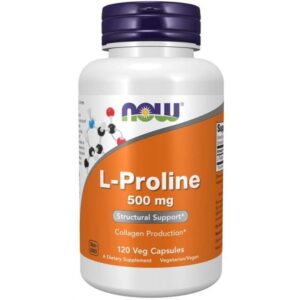 L-Prolin 500 mg 120 kaps. - NOW Foods