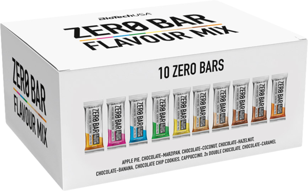 BioTech USA Zero Bar MIX BOX 10 x 50 g mix příchutí