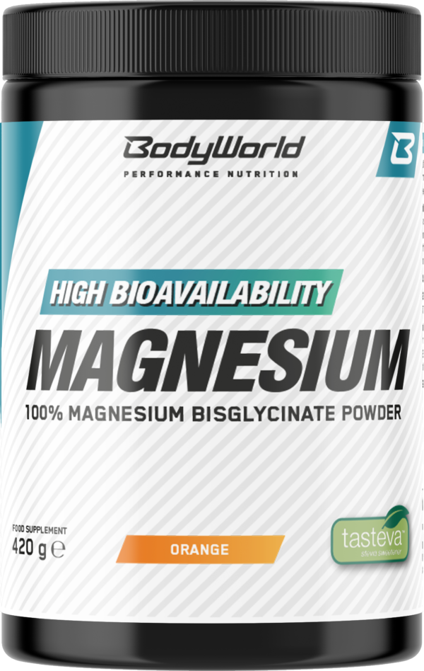 BodyWorld Magnesium Bisglycinate 420 g pomeranč