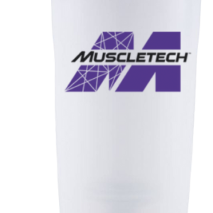 MuscleTech Shaker Cup 828 ml transparentní bílá-fialová
