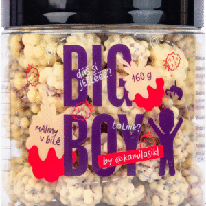 Big Boy Maliny v bílé čokoládě @kamilasikl 160 g maliny v bílé čokoládě