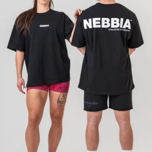 Nebbia Oversized tričko GYM ESSENTIALS 381 černá XXL