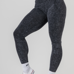 Nebbia Washed fitness legíny s vysokým pasem GYM WARRIOR 776 černé XS