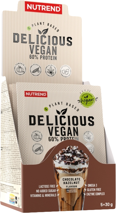5x Nutrend Delicious Vegan Protein 30 g pistácie-marcipán