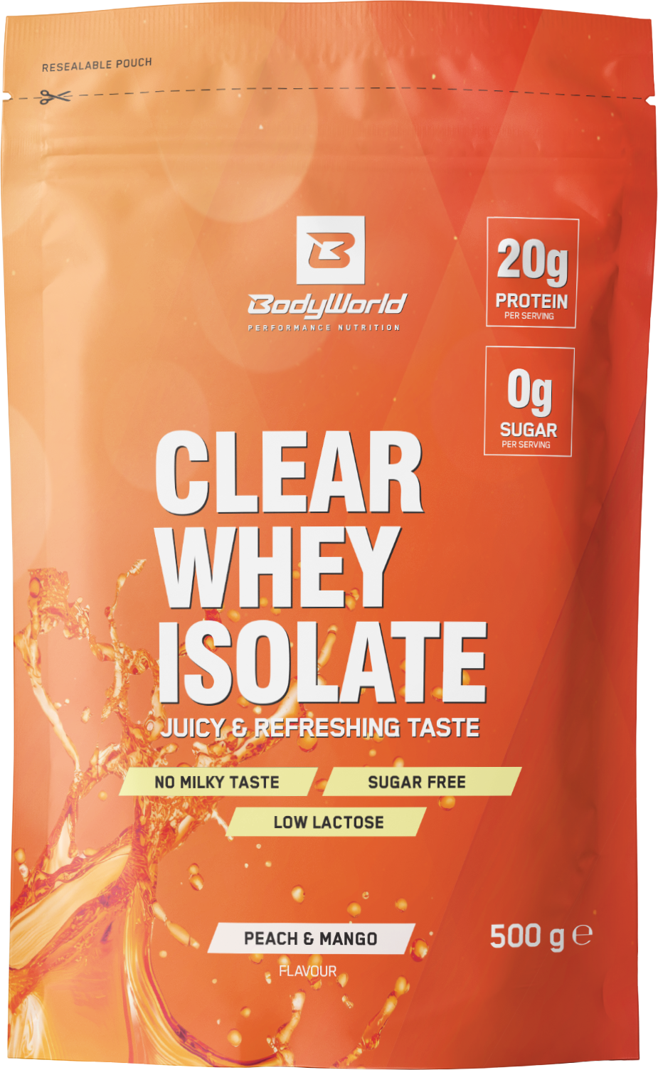 BodyWorld Clear Whey Isolate 500 g zelený čaj-yuzu