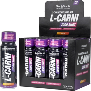 12x BodyWorld L-Carnitine 3000 Shot 80 ml jahoda