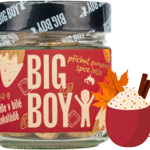 Big Boy Mandle v bielej čokoláde s príchuťou pumpkin spice latte 140 g mandle v bílé čokoládě s příchutí pumpkin spice latte