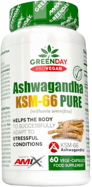 Amix GreenDay ProVegan Ashwagandha KSM-66 Pure 60 kapslí