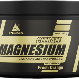 Peak Performance Magnesium Citrate 240 g pomeranč