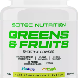Scitec Nutrition Greens & Fruits 600 g hruška-citrónová tráva