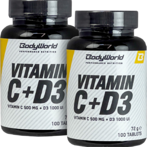 2x BodyWorld Vitamín C + D3 100 tablet