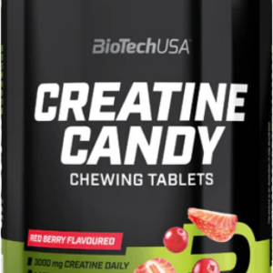 BioTech USA Creatine Candy 240 žvýkacích tabletek red berry