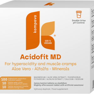 Kompava AcidoFit MD 2 x 10 tablet + 100 ks lakmusových papírků mix