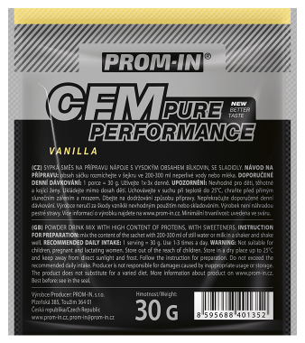 Prom-In CFM Pure Performance 30 g mléko s medem a skořicí