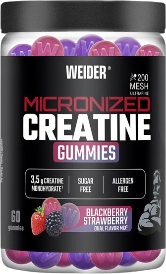 Weider Micronized Creatine Gummies 60 bonbonů ostružina-jahoda