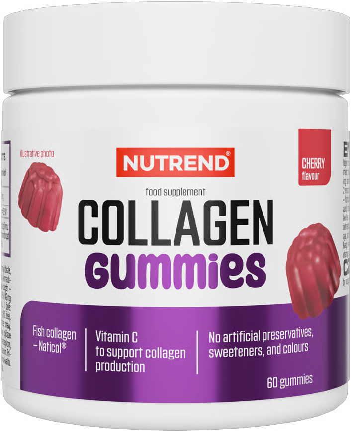 Nutrend Collagen Gummies 60 gumových bonbónů třešeň